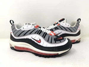 AH6799 104 Nike Air Max 98 Retro White Solar Red Dust US Size 8 Women’s - Picture 1 of 7