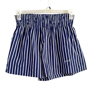 J. Crew Blue & White Striped Smocked Waist High Rise Shorts Size Small NEW - Picture 1 of 7