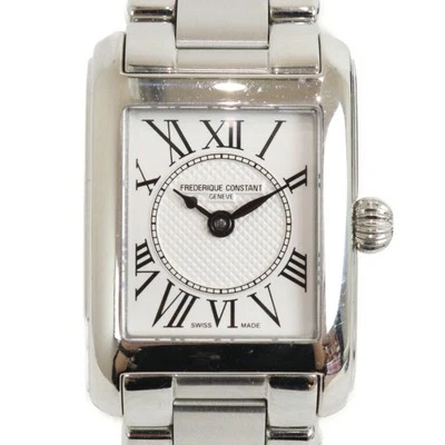 FREDERIQUE CONSTANT Classic Carree FC-200MC16B Ladies Quartz SS White Watch Used - Image 1 of 3