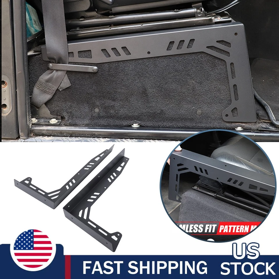 Protector de alfombrilla de esquina de caja de asiento negro para Land Rover Defender L316 04-18 EE. UU. Foto 1 de 4