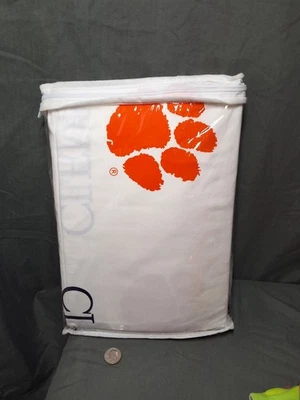 New Clemson Collegiate Sheet Set Full Size 200 Thread Count 100% Cotton Sateen - Image 1 of 4