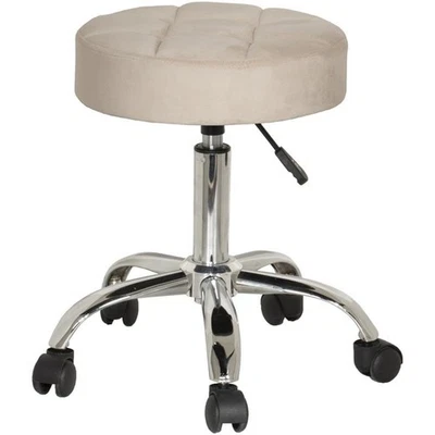 , Nora Metal Adjustable Backless Vanity/Office Stool with Casters for Makeup ... - Image 1 of 4