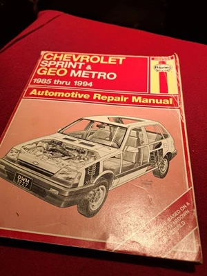 Chevrolet Sprint Geo & Metro 1985 - 1994 Haynes Repair Manual Book 24075 (1727) - Image 1 of 4