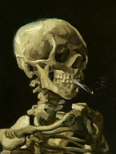 Head of a Skeleton with Burning Cigarette | Vincent van Gogh | 1886 Art Print - Picture 1 of 9
