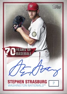 [DIGITAL CARD] Topps Bunt - Stephen Strasburg 70 Years Baseball 21 S4 Blue Sig - Picture 1 of 1