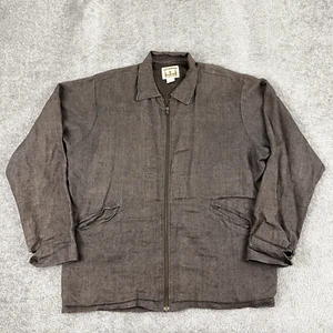 Chaqueta HAYMAKER Para Hombre Pequeña XL Ajuste Marrón 100% Lino Lino Cremallera Completa Bolsillos De Colección - Imagen 1 de 11