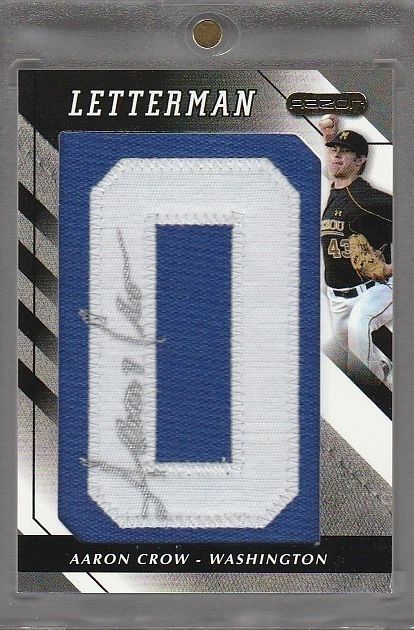 2008 Razor Letterman #ACC Aaron Crow Auto "O" - Image 1 of 1