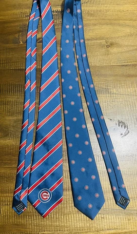 TWO Chicago Cubs Neckties Officially Licensed MLB Ties Cover