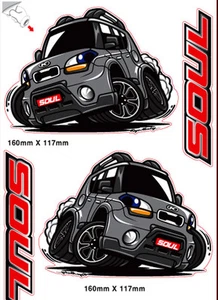 Character Sticker 5p 1set T-Silver For 2008 2011 Soul - Picture 1 of 1