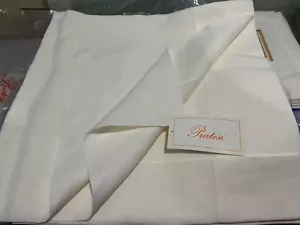$870 Pratesi Italy New Tablecloth 100% Linen White 79”x106” Hemstitch LAST - Picture 1 of 10