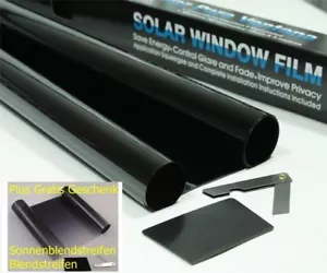 20% Tönungsfolie 75cm 3m Sonnenschutzfolie schwarz Autoglasfolie Sonnenblende - Bild 1 von 6