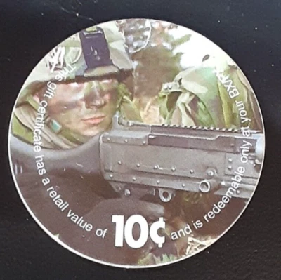 KL# M147   2nd  Print  2L10 10 cents AAFES  Pogs from 2003 printing About Uncir. - Image 1 of 3