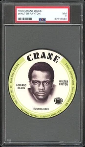 1976 Crane Discs Football Walter Payton PSA NM 7 - Picture 1 of 2