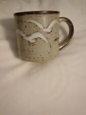 Vintage Otagiri Speckled Stoneware Gray/Brown Coffee Tea Mug Seagulls Calm  EXC