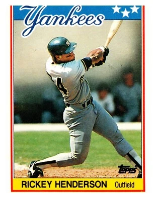 1988 Topps United Kingdom Minis Single - #31 Rickey Henderson A1 - Image 1 of 2