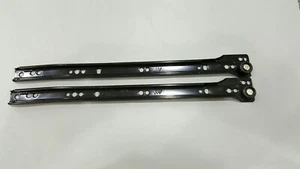 METAL DRAW RUNNERS 2 X RIGHT SIDE BLACK 350MM RUNNERS FREE POSTAGE - Picture 1 of 8