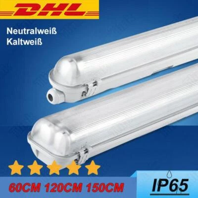 LEADGOODS Lámpara LED para habitación húmeda 60 cm 150 cm 120 cm tubo lámpara de bañera sótano garaje lámpara