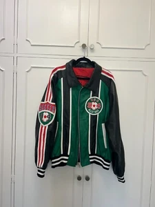 Rare Vintage Michael Hoban North Beach Soccer World Cup USA '94 Leather Jacket - Picture 1 of 4