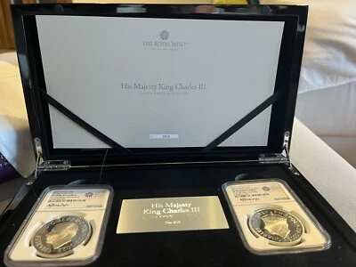 King Sterlina Set Effigie Prova Argento Nuova Zecca Reale Re Carlo III - Immagine 1 di 4