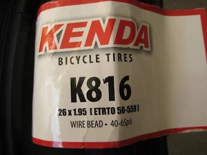 PAIR Kenda SMOKE 26 x 1.95 50-559 Black K-816 Off Road MTB Mountain Bike Tyres - Picture 1 of 2