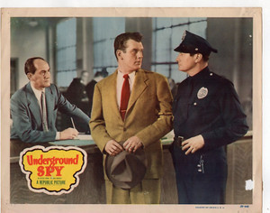 ROBERT ROCKWELL BARBRA FULLER UNDERGRUND SPY 1950 ORIG 11X14  LOBBY CARD LC6302