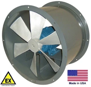 34" TUBE AXIAL DUCT FAN - Explosion Proof - 230/460V 13,350 CFM - Direct Drive - Picture 1 of 2