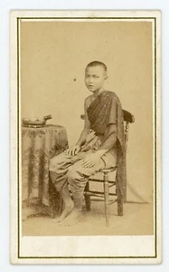 PHOTO CDV 1860 F. CHIT Bangkok THAILAND, un adolescent pose SIAM Asia - Picture 1 of 2