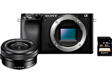 Cámara EVIL -Sony  Kit Alpha 6100(ILCE6100L) +Objetivo SELP1650 +Tarjeta SD 32GB