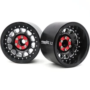 2x RC 2.2 Beadlock Räder Einstellbare 4 Offsets Felgen Für RC Mud Crawler TRX4 - Bild 1 von 43