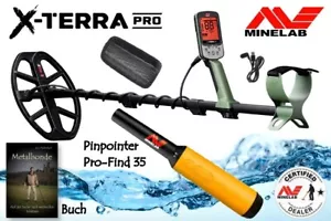 Detector de metales Minelab X-Terra PRO con Pinpointer Pro-Find 35 y libro de búsqueda de tesoros - Imagen 1 de 4