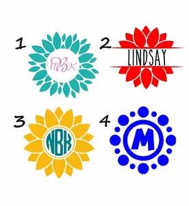 Personalized Monogram Decals for Windows, Cups, Doors, Walls, etc. - Picture 1 of 4