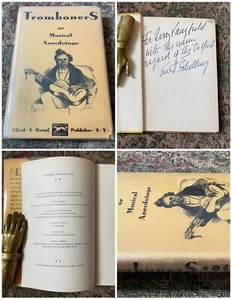 Tromboners or Musical Anecdotage HC 1st Edition SIGNED Book 1932 w/  Original DJ - Picture 1 of 9