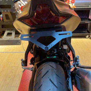 Motorcycle Rear License Plate Bracket For Kawasaki ZX-4R 4RR 2023-UP Black - Imagen 1 de 14