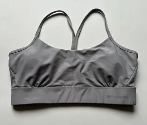 Columbia Low Impact Sports Bra Gray Racerback Size Large Padded Wireless - Picture 1 of 6