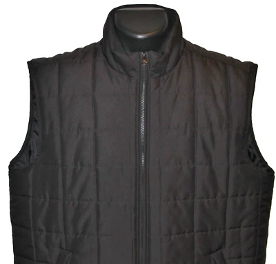 Excellent Chaps  Black Full Zip Quilted Puffer Vest, XL, Black - Image 1 of 4