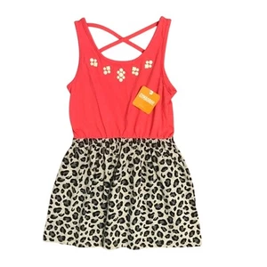 NWT Gymboree tank dress girls size 7 safari twirl pink leopard print gems NEW - Picture 1 of 5