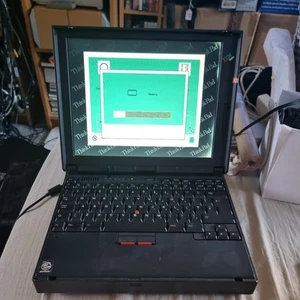 12" IBM ThinkPad 380ED Pentium MMX 166MHz Windows 95 Vintage Retro Legacy Laptop - Picture 1 of 4
