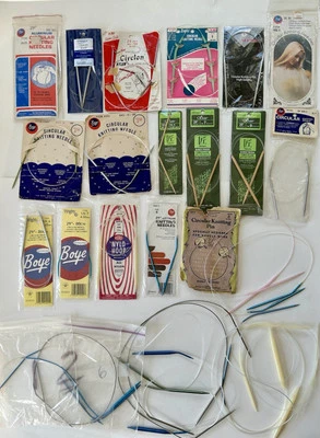 De colección. Lote de 31 AGUJAS DE TEJER CIRCULARES Hero Vote Susan Bates Clover Zephyr + Foto 1 de 4