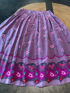 CAROLE LITTLE FOR SAINT TROPEZ WEST 100% SILK FLORAL SKIRT WOMENS 6 LAGENLOOK - Picture 1 of 4