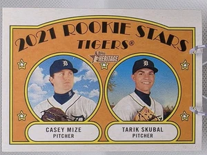 2021 Topps Heritage - Rookie Stars Casey Mize, Tarik Skubal #253 (RC) - Bild 1 von 2
