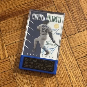 1994 Leaf Statistical Standouts KEN GRIFFEY Jr. Numbered Autograph Card 287/500 - Picture 1 of 10