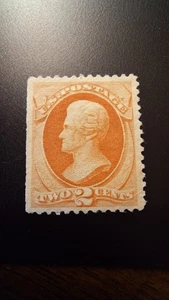  Scott #178, M/VF/H/NG, Jackson, 2 cent, Vermilion, no grill, 1875 - Picture 1 of 2