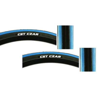 Pack of 2 Cst Premium Czar 700x23 Wire TPI 120 Black/BluReflective Road Tire - Image 1 of 2