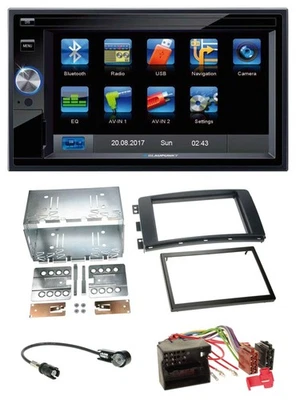 Blaupunkt SD Bluetooth 2DIN MP3 USB AUX Autoradio für Smart ForTwo 07-10 ForFour - Bild 1 von 4