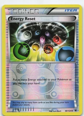 Energy Reset 98/124 Uncommon Reverse Holo XY - Fates Collide NM Pokémon - Image 1 of 2