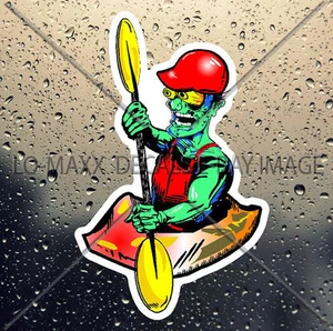 Weißwasserkajak Monster Fluss Sport Kajakfahren neues Design Vinyl Aufkleber Aufkleber - Bild 1 von 9