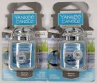 Yankee Candle Lot Of 2 Car Jar Ultimate Beach Walk Air Freshener
