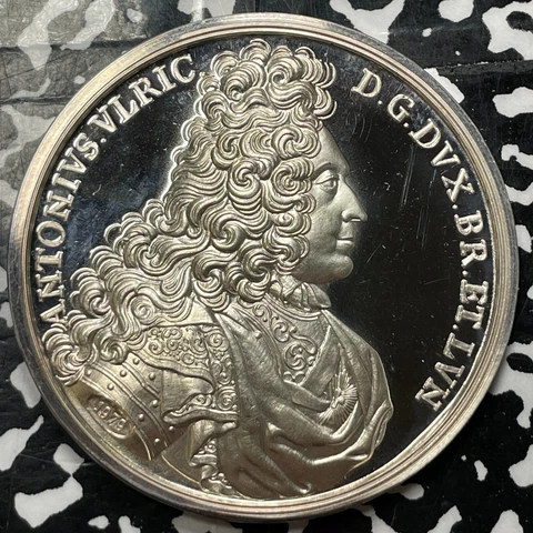 1979 Germany Brunswick 1 Mining Thaler Lot#OV676 Silver! Restrike Of 1712 Cover