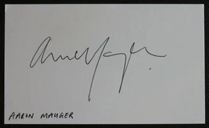 Aaron Mauger signierte Karteikarte Neuseeland Rugby Legende Echtheitszertifikat - Bild 1 von 1