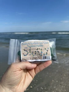 Slushy's Surfside Sea Glass Tumbled Marbles 25 Pack WHITE SLAG - Picture 1 of 12